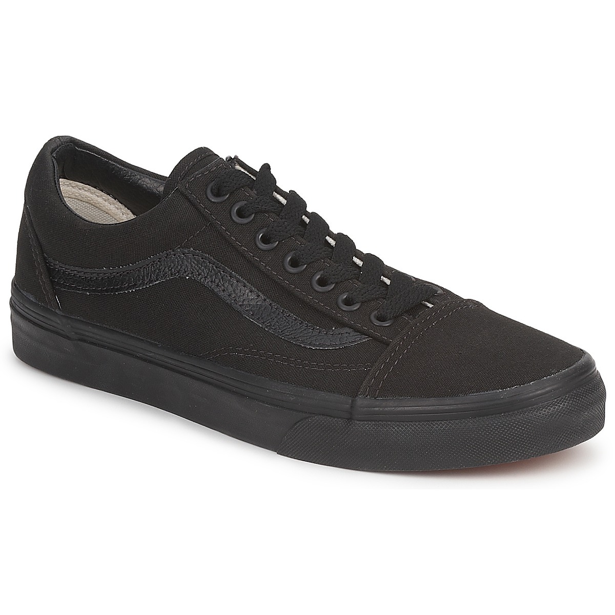Low top trainers Vans OLD SKOOL All Black - Free delivery with Spartoo
