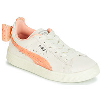 Shoes Girl Low top trainers Puma PS SUEDE BOW JELLY AC.WHIS Beige
