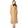 Clothing Women Parkas De La Creme Double Single Fitted Long Coat BEIGE
