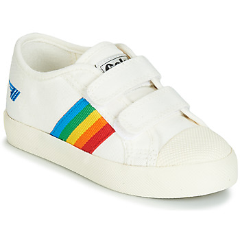 Shoes Girl Low top trainers Gola COASTER RAINBOW VELCRO White