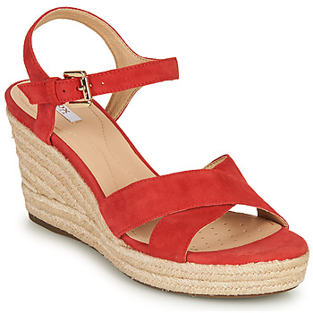 Shoes Women Sandals Geox D SOLEIL Red / Coral