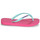 Shoes Girl Flip flops Havaianas HAVAIANAS SLIM LOGO Pink / Blue