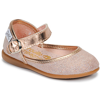 Shoes Girl Flat shoes Citrouille et Compagnie JARITO Pink / Bronze