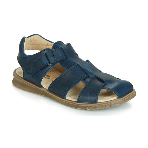 Shoes Boy Sandals Citrouille et Compagnie JALIDOU Blue / Dark