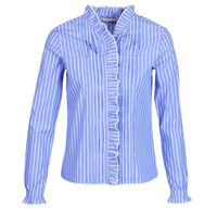 Clothing Women Shirts Maison Scotch LONG SLEEVES SHIRT Blue / Clear