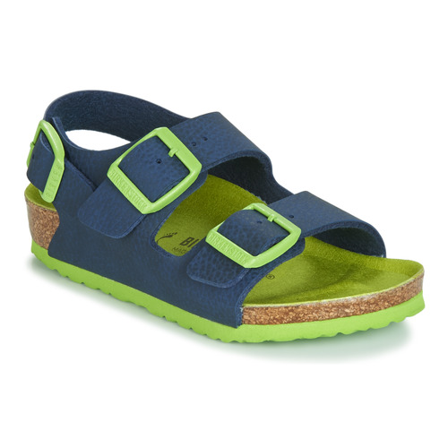 Shoes Boy Sandals Birkenstock Milano Blue / Green