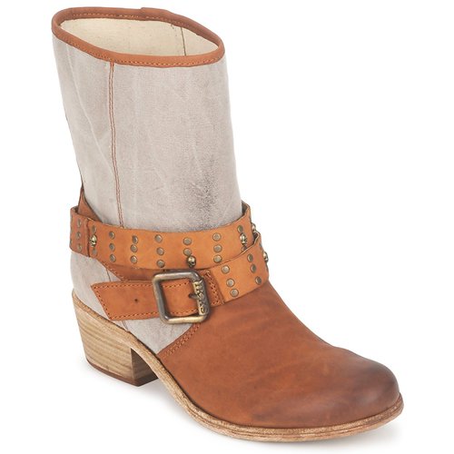 Shoes Women High boots Ikks INES Brown / Taupe
