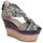 Shoes Women Sandals Etro 3467 Grey / Black / Purple