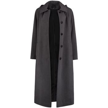De La Creme Long Detachable Hooded Winter Coat Grey