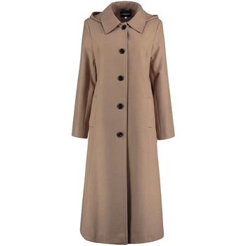 Clothing Women Coats De La Creme -  Womens Camel Long Detachable Hooded Winter Coat BEIGE