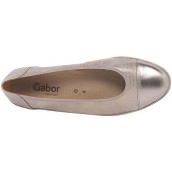 Gabor Petunia Womens Accent Low Heeled Pumps Gold