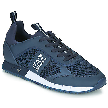 Shoes Men Low top trainers Emporio Armani EA7 BLACK&WHITE LACES U Blue
