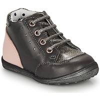 Shoes Girl Mid boots Catimini CLELIA Grey / Pink
