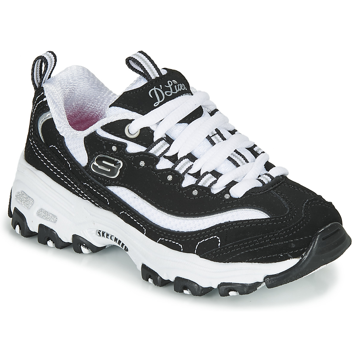Skechers D'LITES Black White - delivery | Spartoo UK ! - Shoes Low top trainers Child £ 36.40