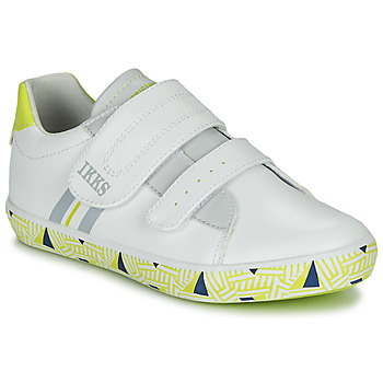 Shoes Boy Low top trainers Ikks JOE White / Yellow