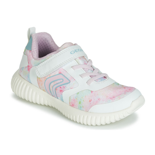 Shoes Girl Low top trainers Geox WAVINESS White