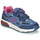 Shoes Girl Low top trainers Geox SPACECLUB Navy / Pink