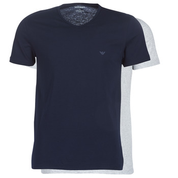 Clothing Men Short-sleeved t-shirts Emporio Armani CC722-PACK DE 2 Marine / Grey