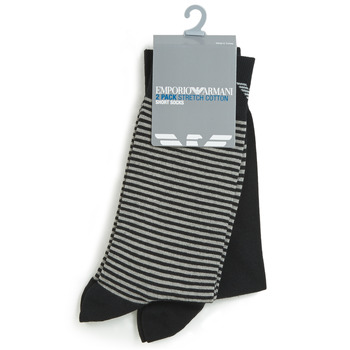 Underwear Men Socks Emporio Armani CC114-PACK DE 2 Black