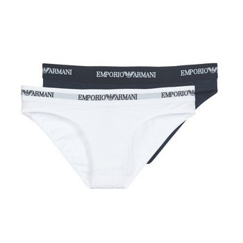Underwear Women Knickers/panties Emporio Armani CC317-PACK DE 2 White / Marine