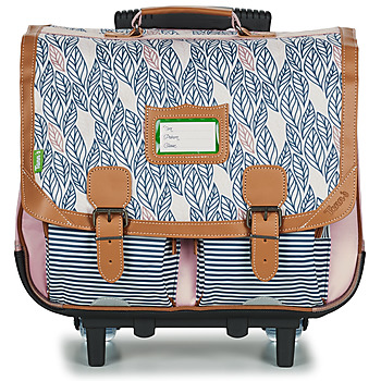 Bags Girl Rucksacks / Trolley bags Tann's CREATION FLORE TROLLEY CARTABLE 41 CM Pink