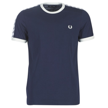 Clothing Men Short-sleeved t-shirts Fred Perry TAPED RINGER T-SHIRT Marine