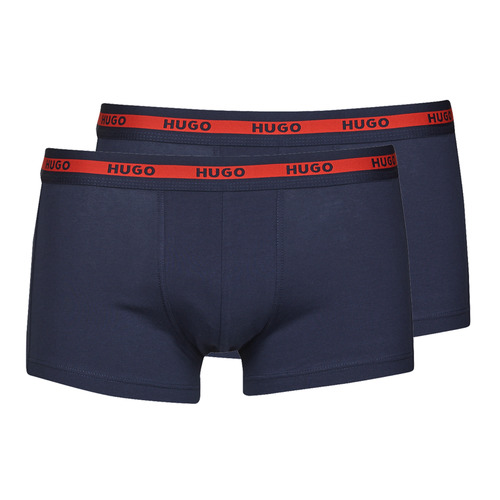 Underwear Men Boxer shorts HUGO TRUNK TWIN PACK X2 Marine