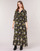 Clothing Women Long Dresses Ikks BP30195-02 Black / Multicolour