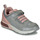 Shoes Girl Low top trainers Geox J SPACECLUB GIRL C Grey / Pink