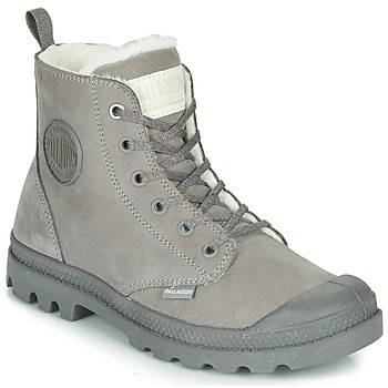 Shoes Women Mid boots Palladium PAMPA HI ZIP WL Grey