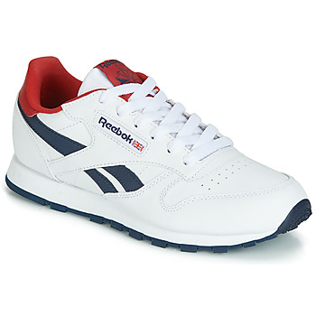 Shoes Children Low top trainers Reebok Classic CLASSIC LEATHER J White / Red