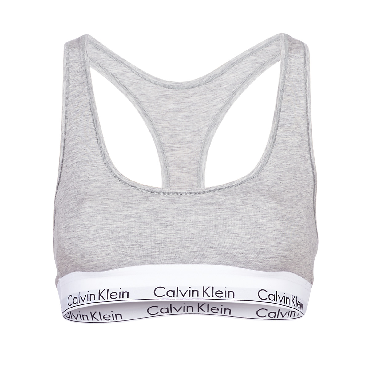 Calvin Klein Jeans MODERN COTTON UNLINED BRALETTE Grey - Free delivery