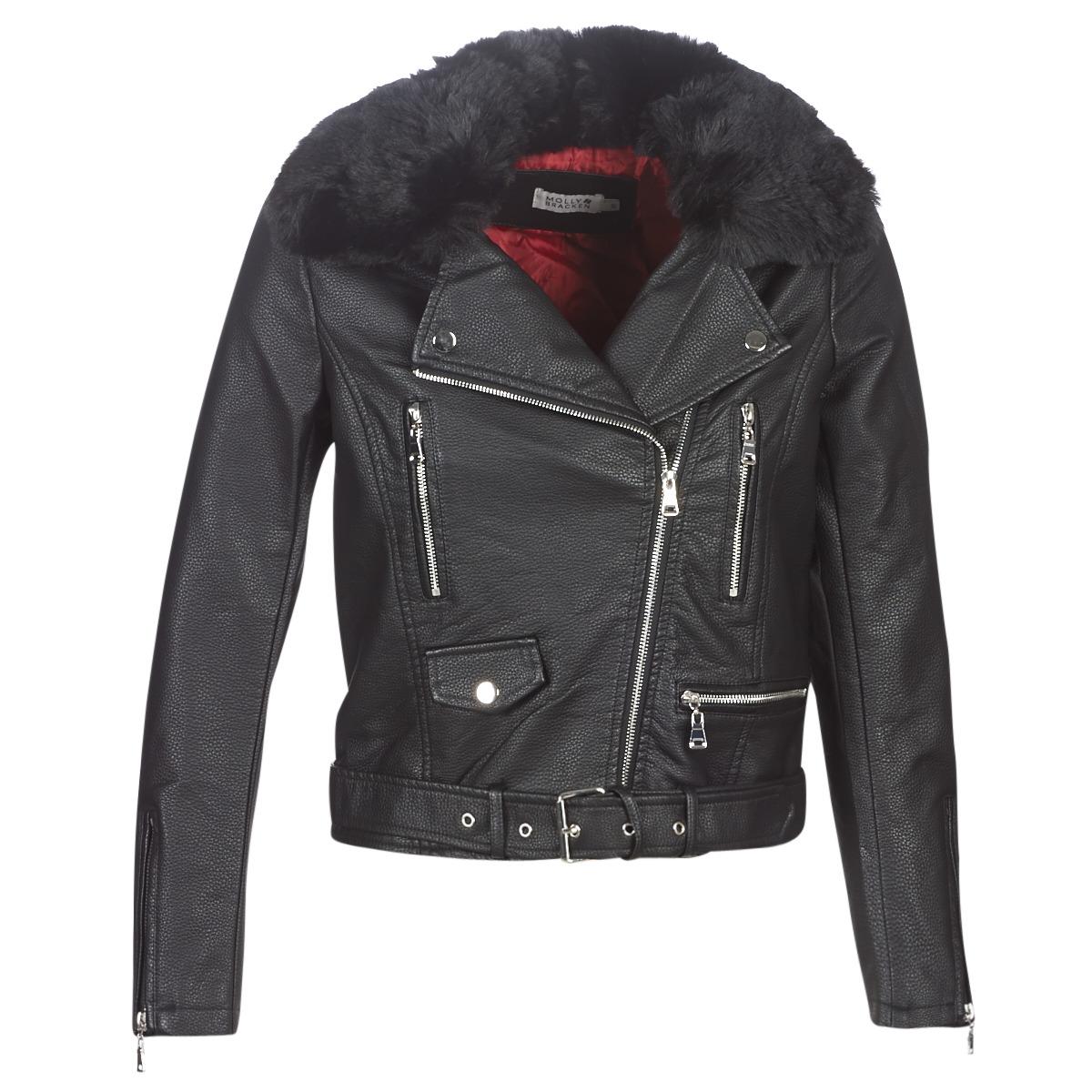 molly bracken  ha006a21  women's leather jacket in black