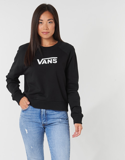 Clothing Women Sweaters Vans FLYING V FT BOXY CREW Black