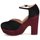 Shoes Women Heels Rochas SUEKID Black / Bordeaux