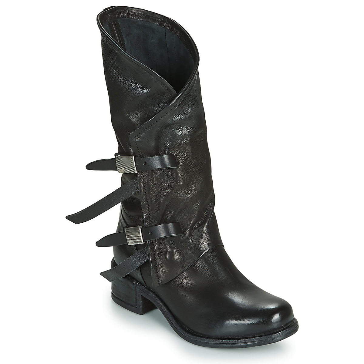 Shoes Women High boots Airstep / A.S.98 ISPERIA BUCKLE Black