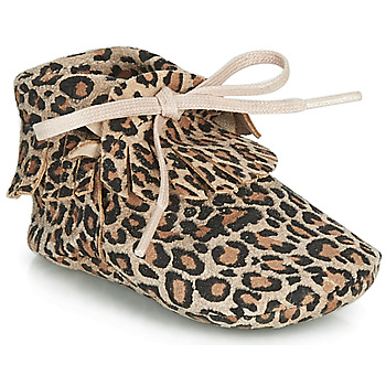 Shoes Girl Slippers Citrouille et Compagnie LILIFI Camel / Leopard
