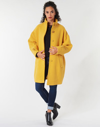 Clothing Women Coats Benetton STORI Yellow