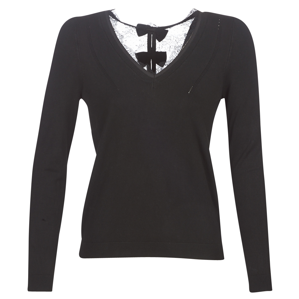 naf naf  mitou long new  women's sweater in black