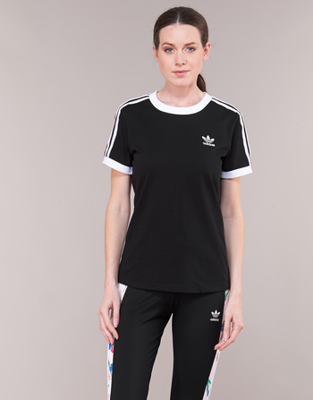 Clothing Women Short-sleeved t-shirts adidas Originals 3 STR TEE Black