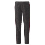 TAPERED LUREX PANTS WITH VELVET SIDE PANEL