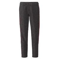 Clothing Women 5-pocket trousers Maison Scotch TAPERED LUREX PANTS WITH VELVET SIDE PANEL Grey