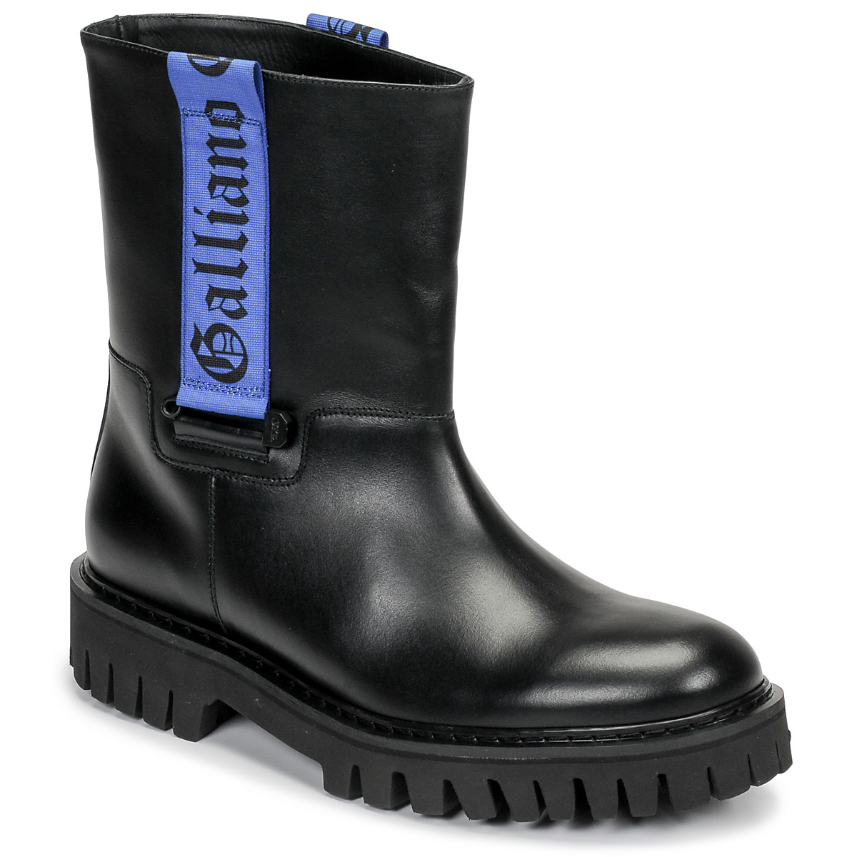 john galliano  8560  men's mid boots in black