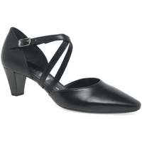 Shoes Women Heels Gabor Callow Womens Modern Cross Strap Court Shoes black