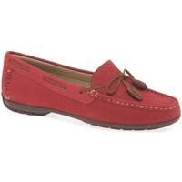 Shoes Women Loafers Charles Clinkard Boat II Womens Moccasins red