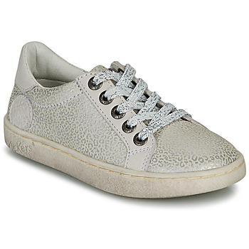 Shoes Girl Low top trainers Kickers LYKOOL Grey / Silver / Leopard
