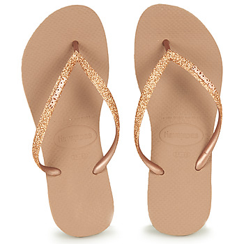 Shoes Women Flip flops Havaianas SLIM GLITTER Pink / Gold
