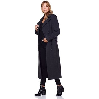 Anastasia Grey Womens Double Breasted Cashmere Coat Grey