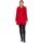 Clothing Women Coats De La Creme Grey Womens Assymetic 3/4 Coat with Multi Buttons Red