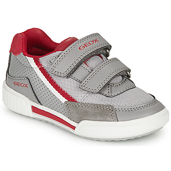 Geox  J POSEIDO BOY  boys's Children's Shoes (Trainers) in Grey. Sizes available:7.5 toddler,8.5 toddler,9.5 toddler